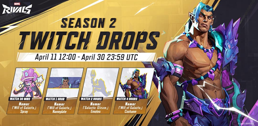 Marvel Rivals Season 2 Twitch Drops