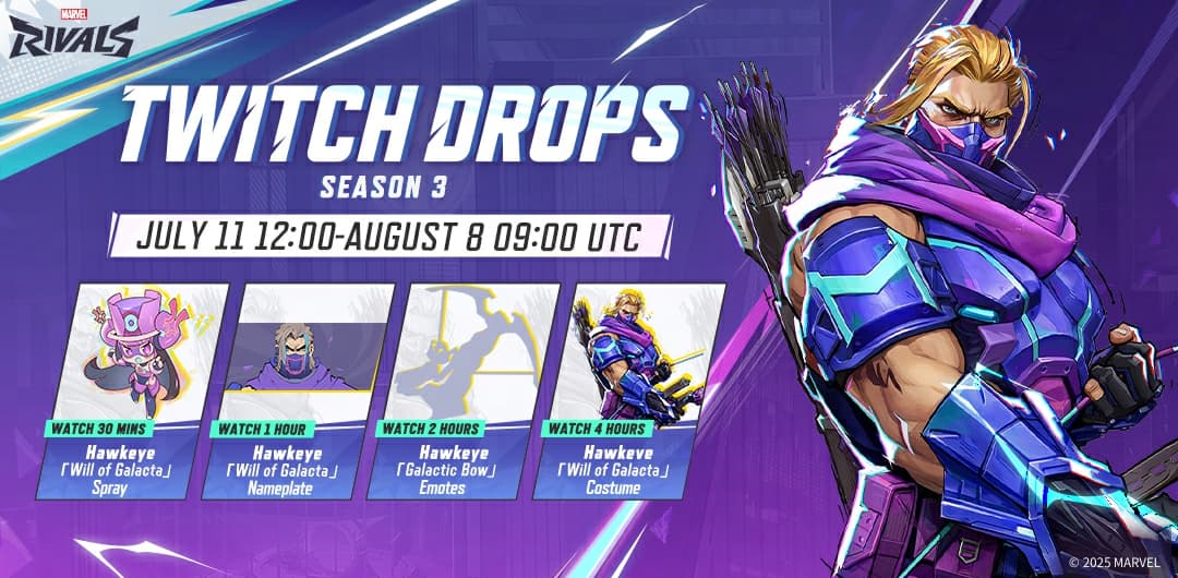 Marvel Rivals Season 3.0 Twitch Drops