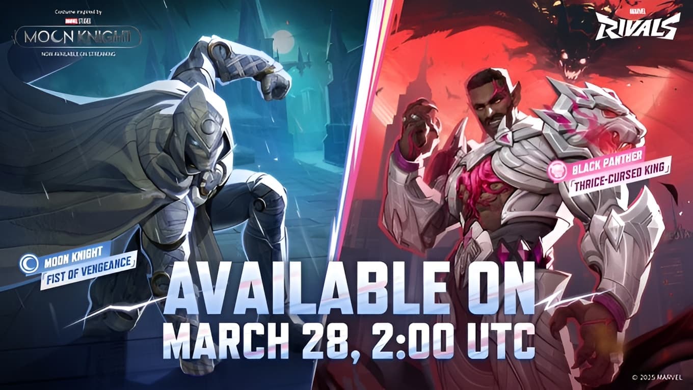 Moon Knight and Black Panther Unleash Dark-Themed Skins in Marvel Rivals (Release Date Revealed!)